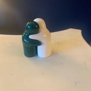 Embracing Hug Salt & Pepper Shakers - Green and White